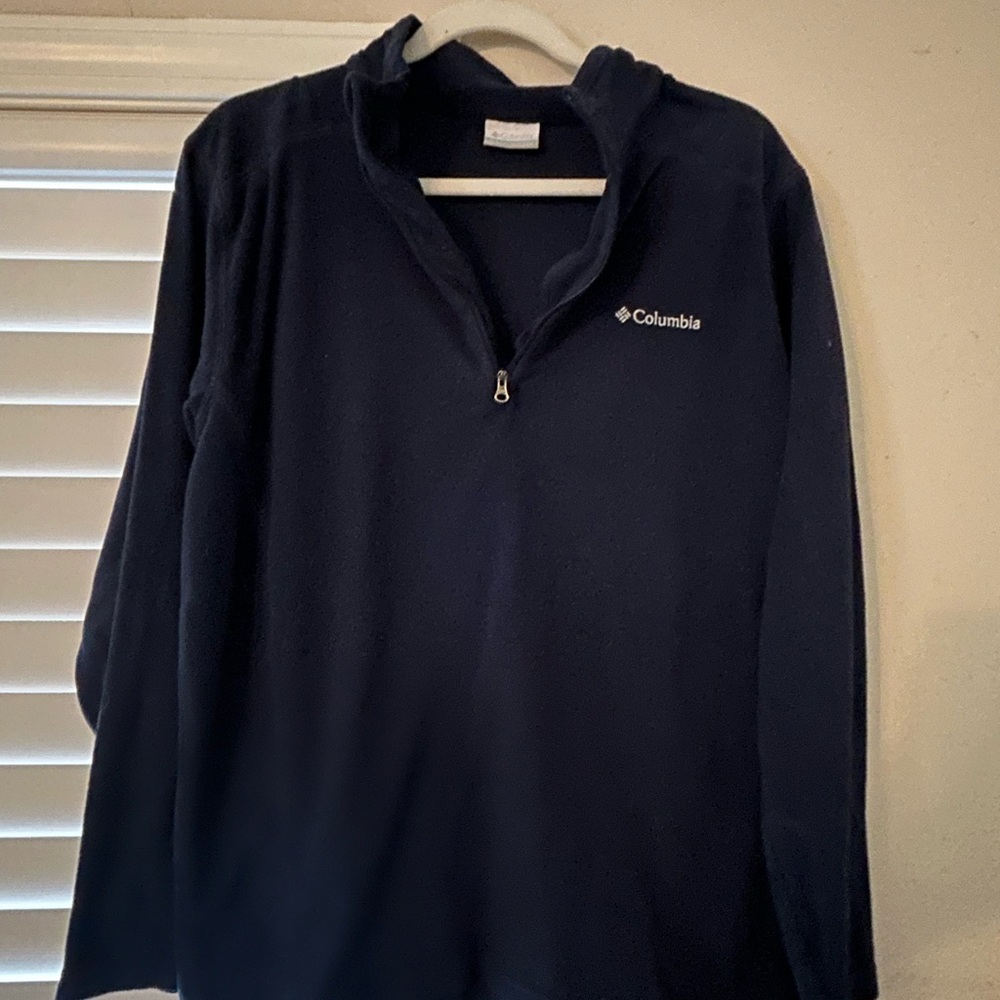 Columbia Men's Dark Blue Zip-Up Sweater
